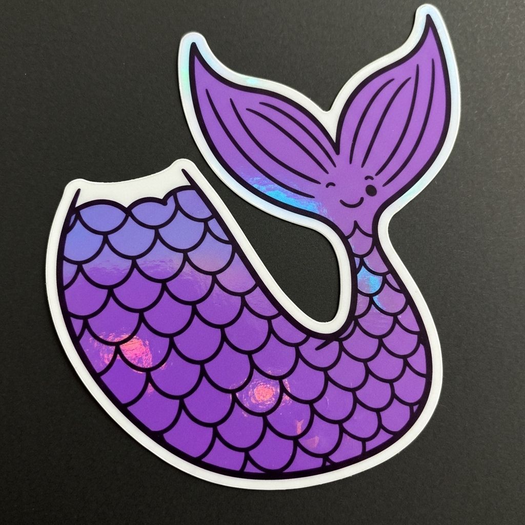 Purple Mermaid Tail Sticker