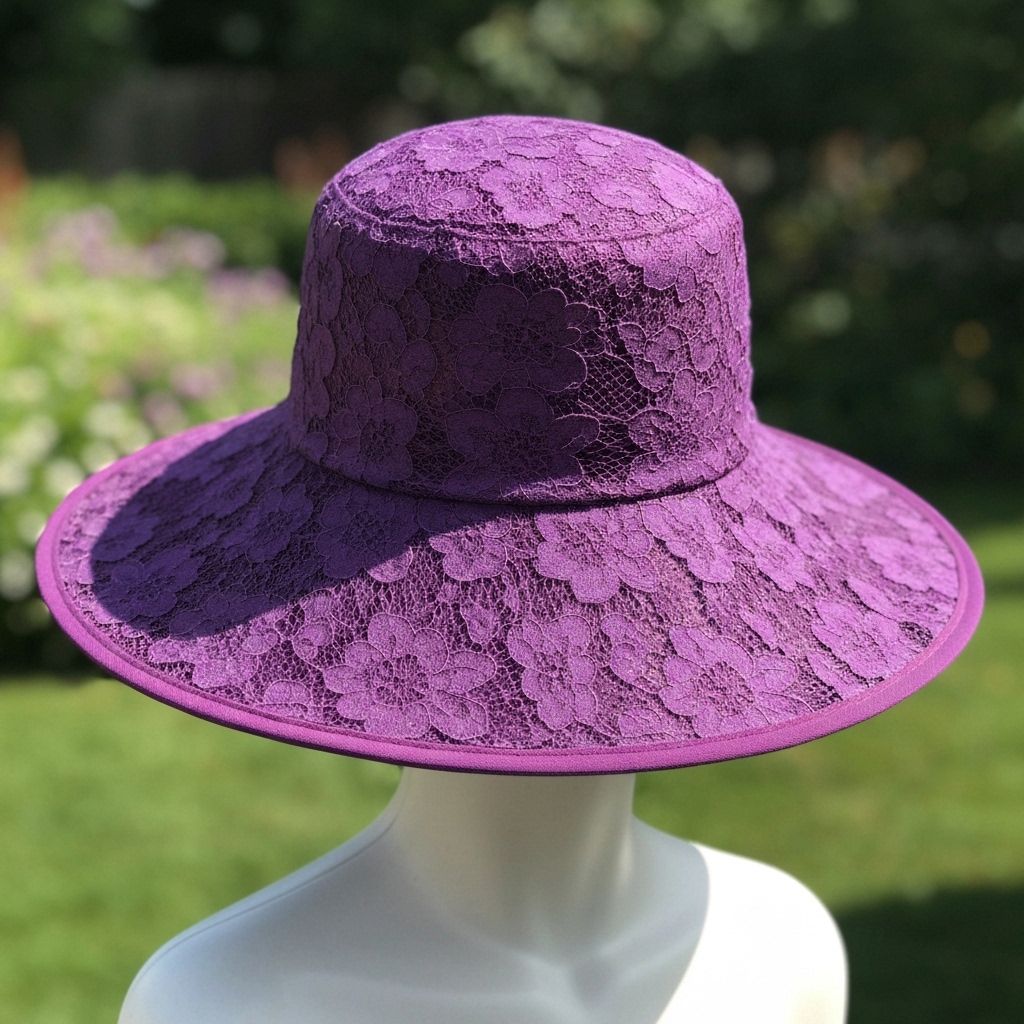 Purple Lace Sun Hat
