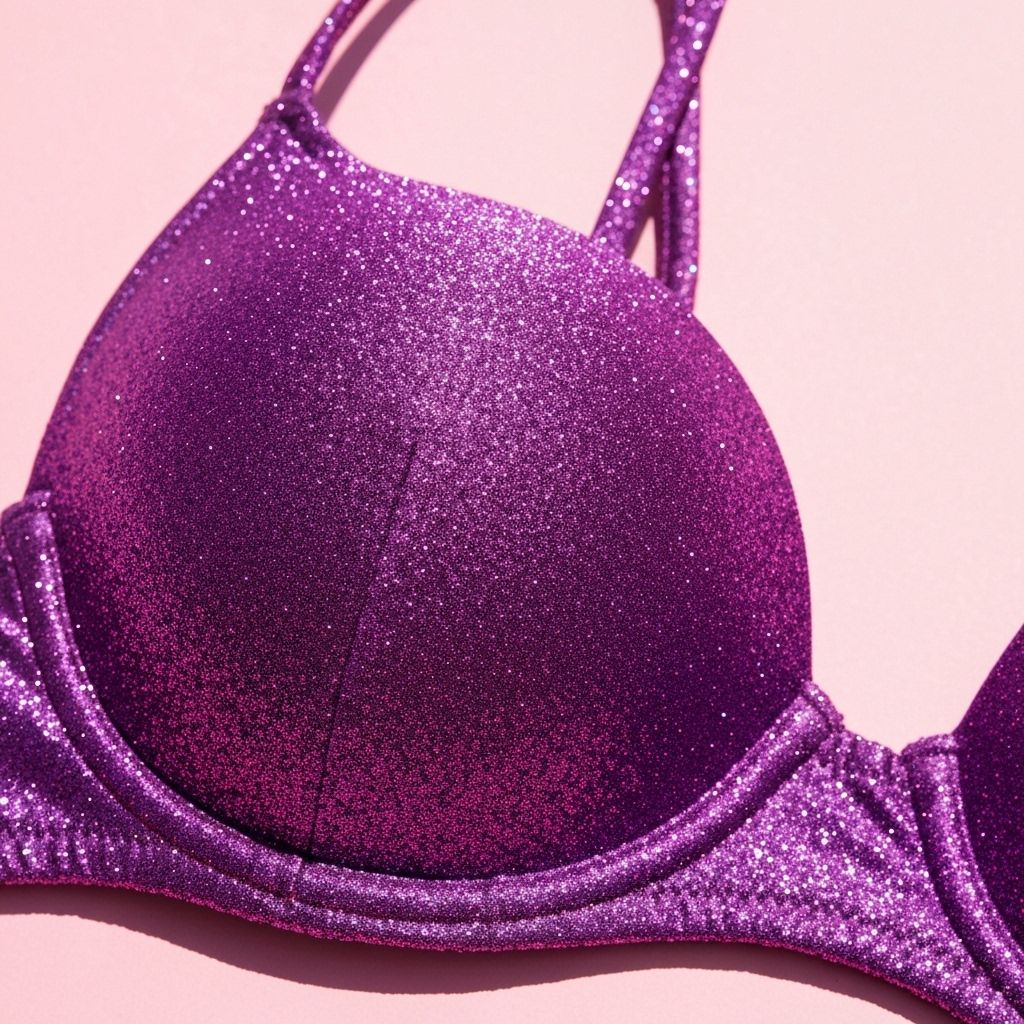 Purple Sparkle Bikini Top
