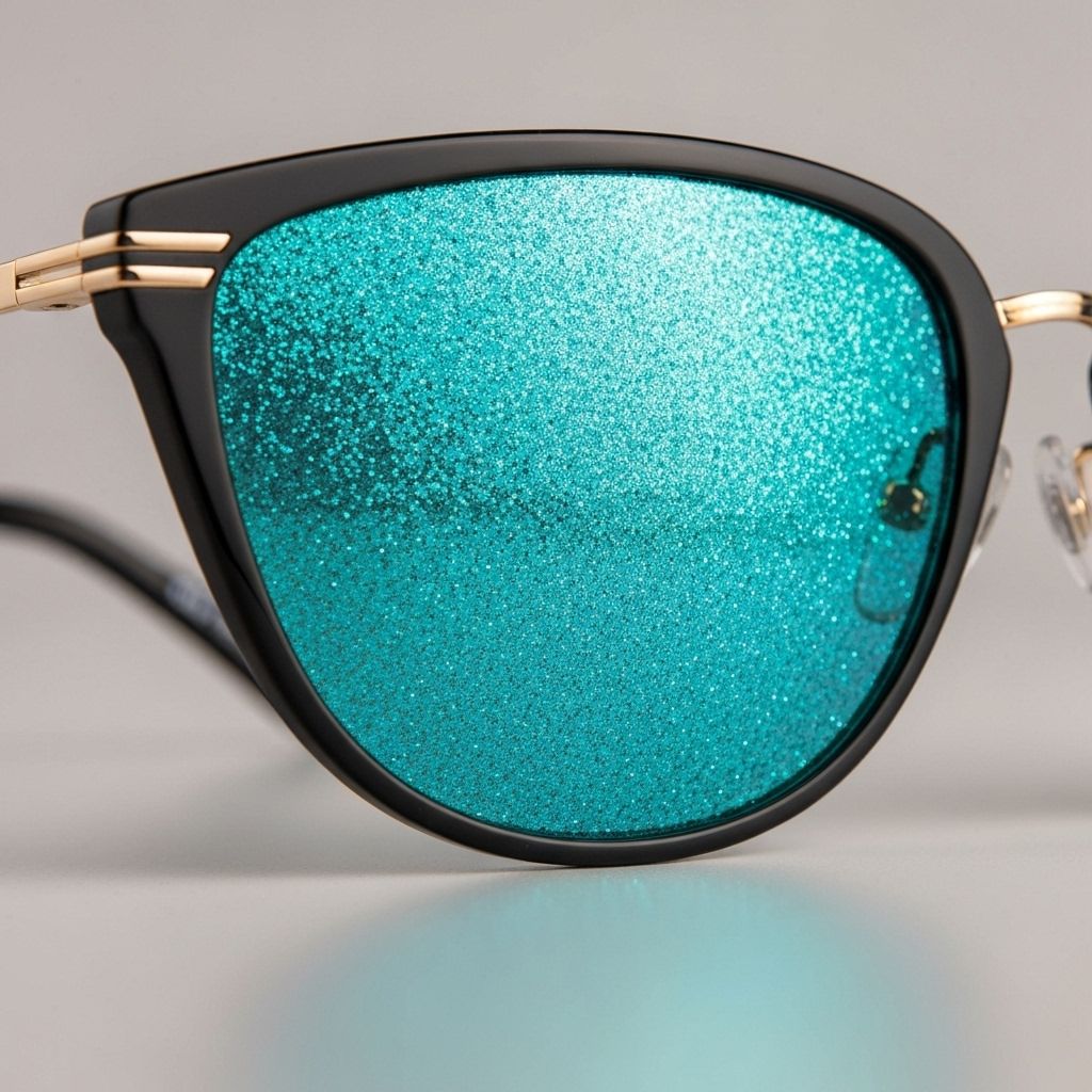 Teal Sparkle Sunglasses